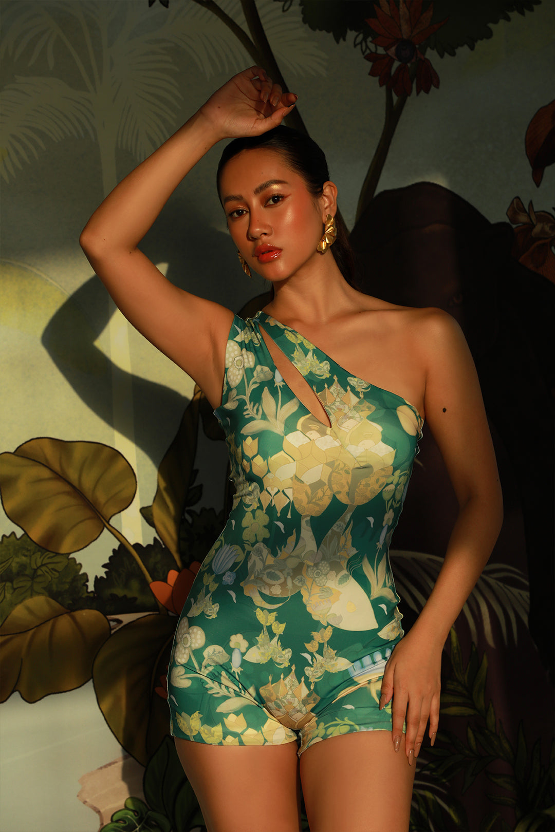 FOREST MONTAGE CUT OUT SWIMSUIT
