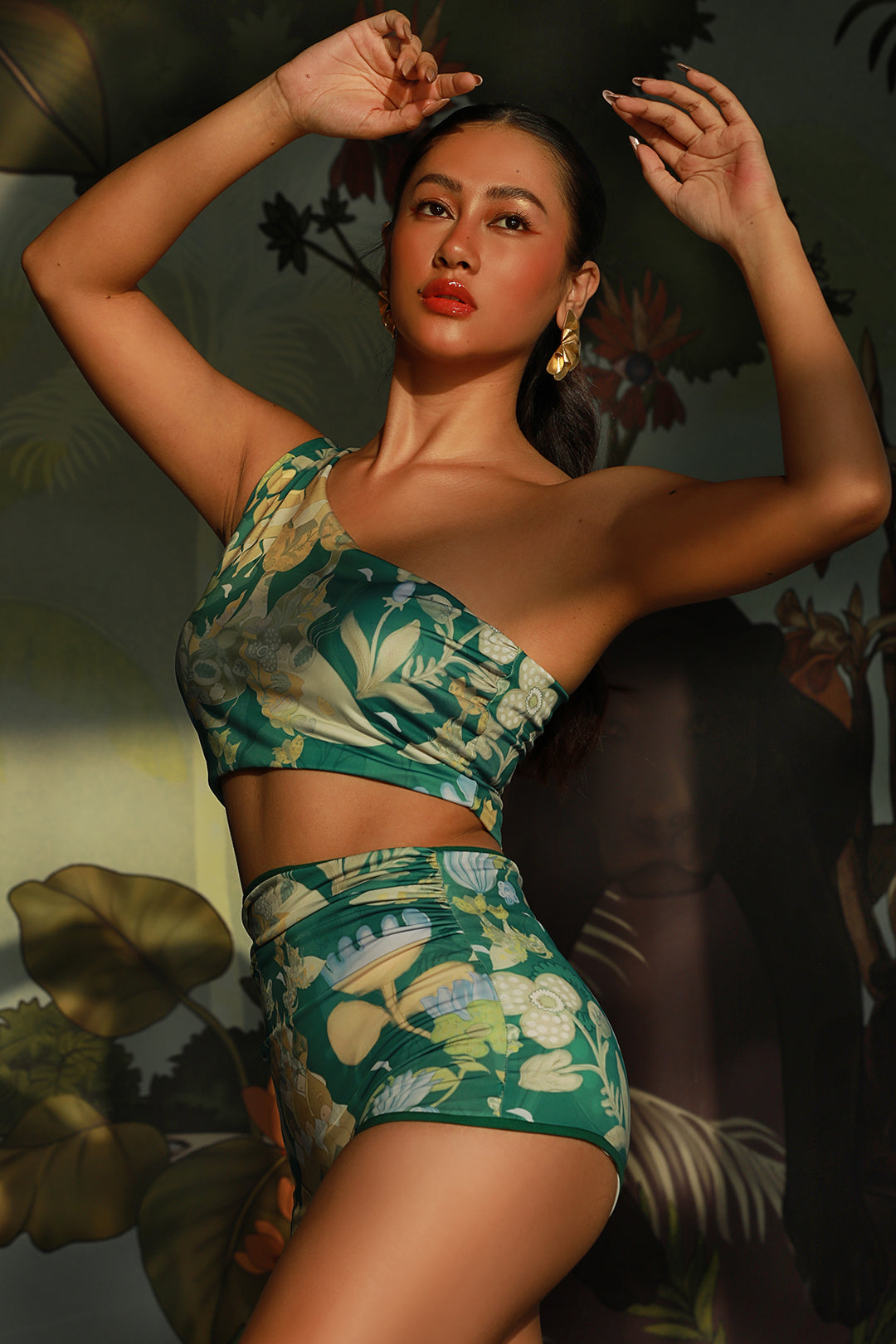 FOREST MONTAGE ONE-OFF SHOULDER BIKINI