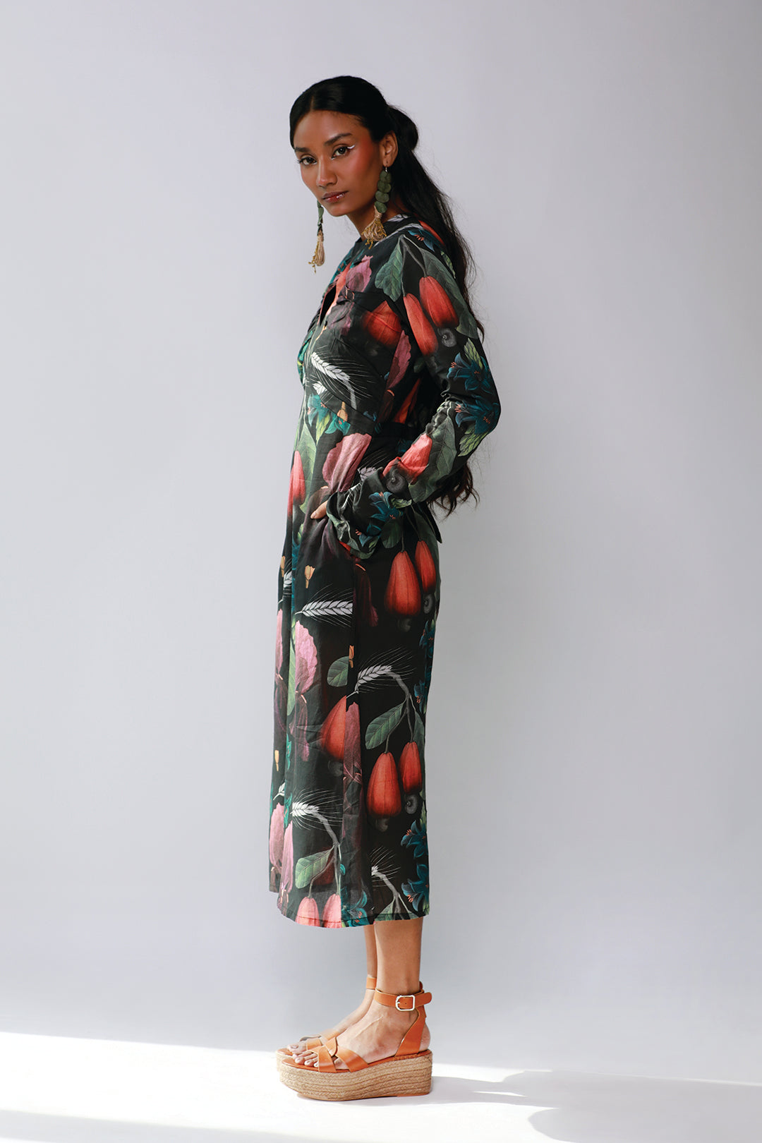 IRIS WHEAT KEYHOLE DRESS