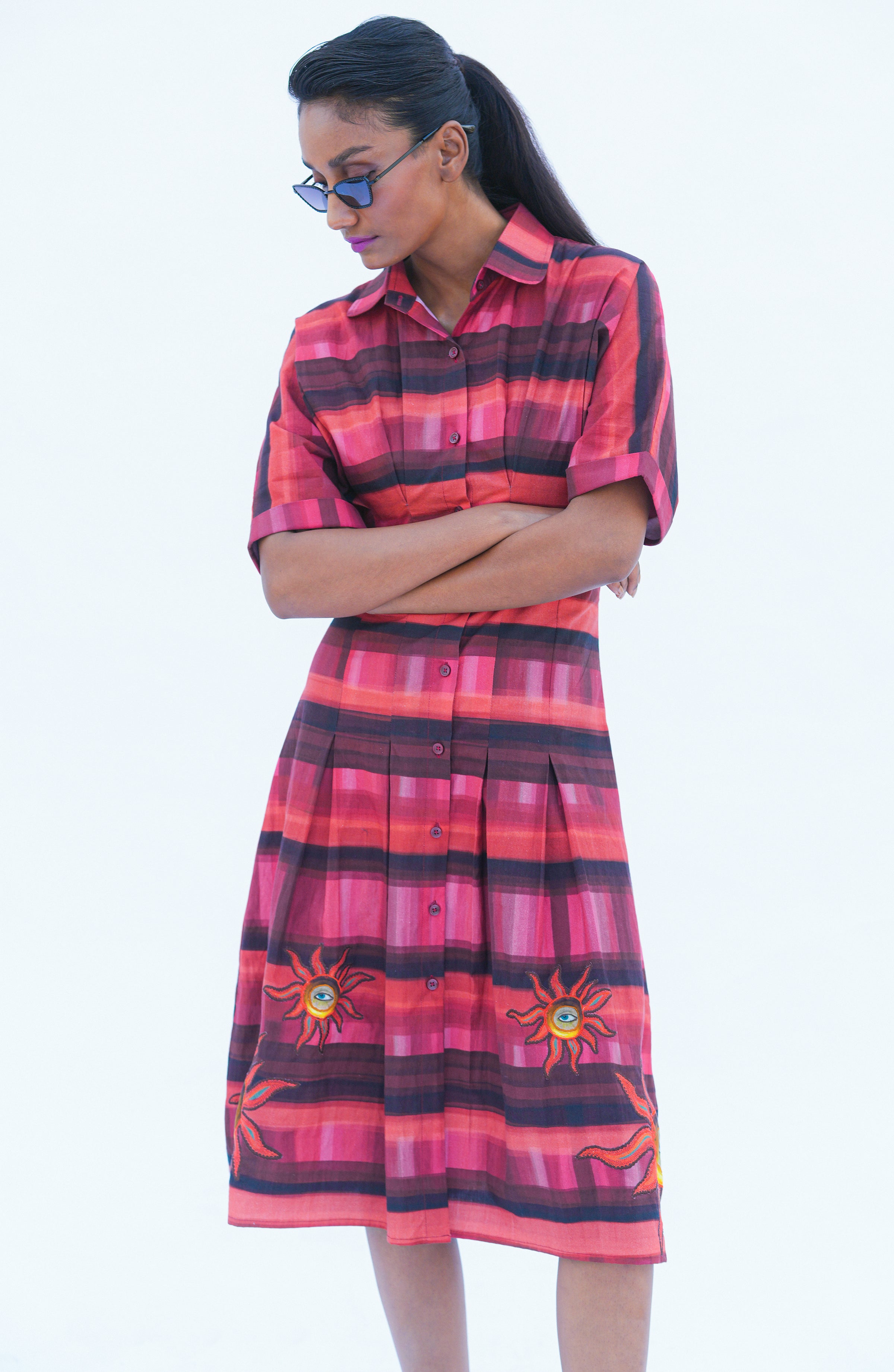 SUNFLOWER DART DRESS