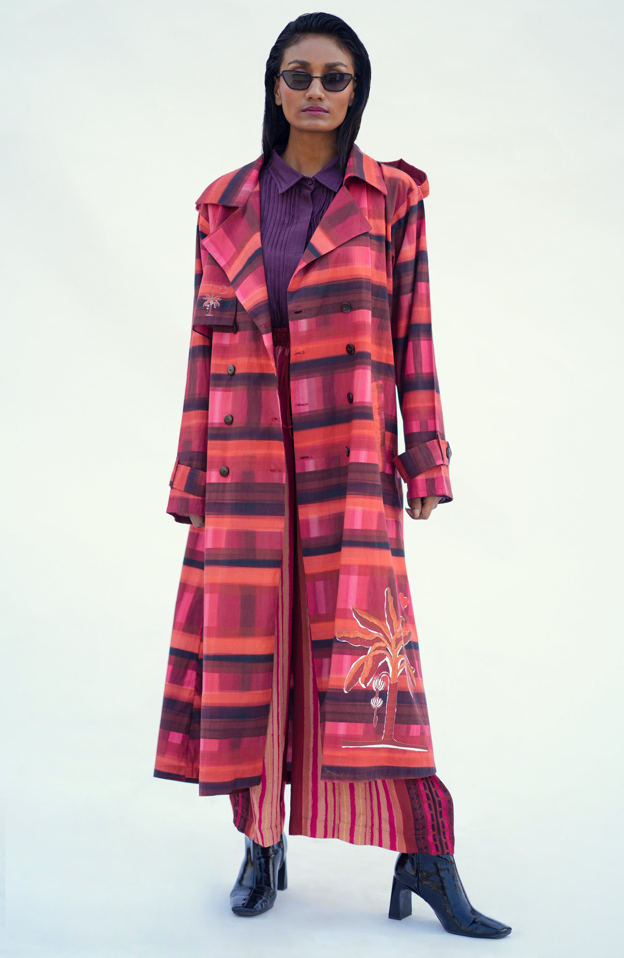 SCARLET NOMADIC TRENCH COAT