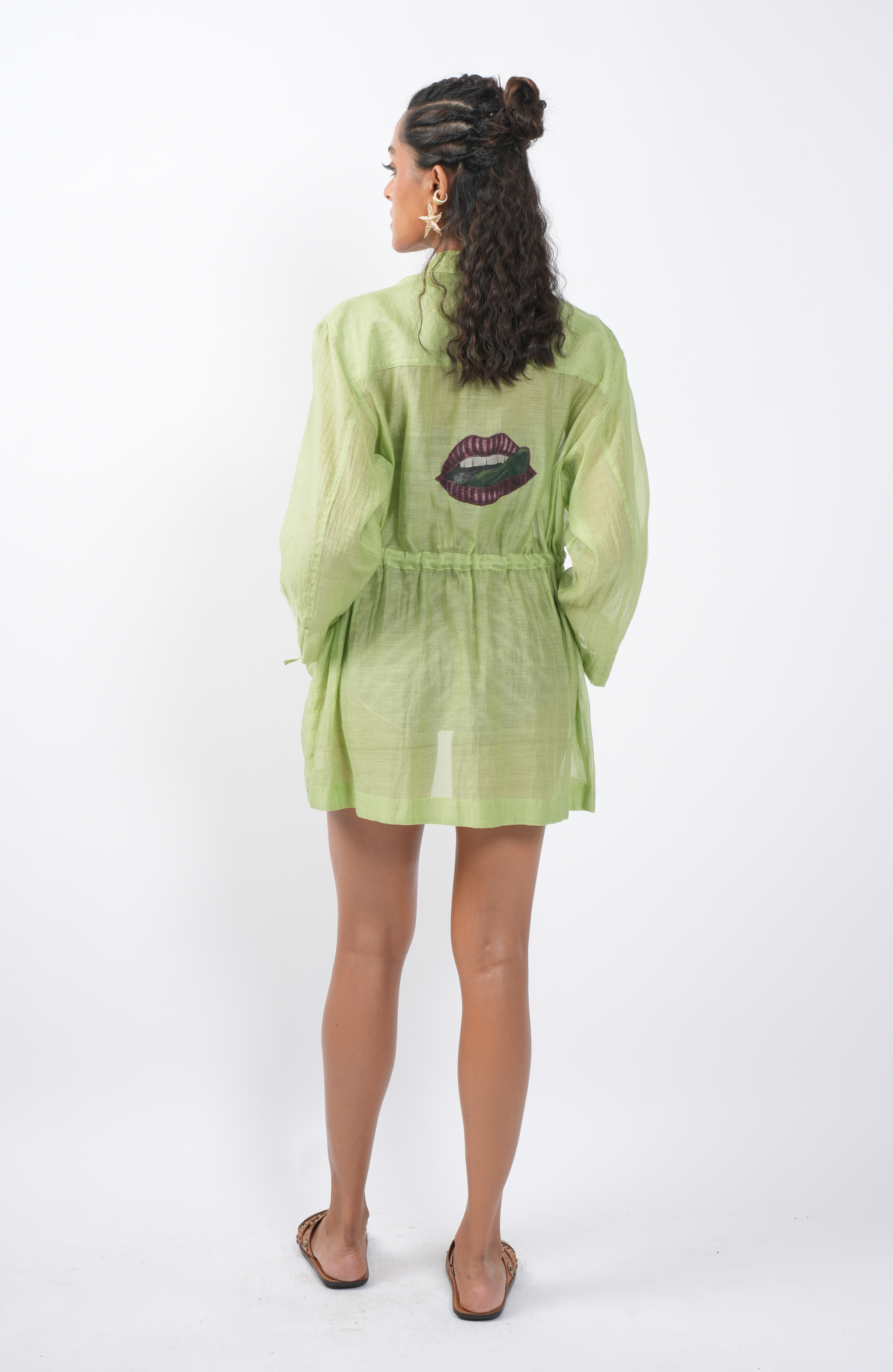 POOL TOP SHIRT — Sheer Artistry in Chanderi