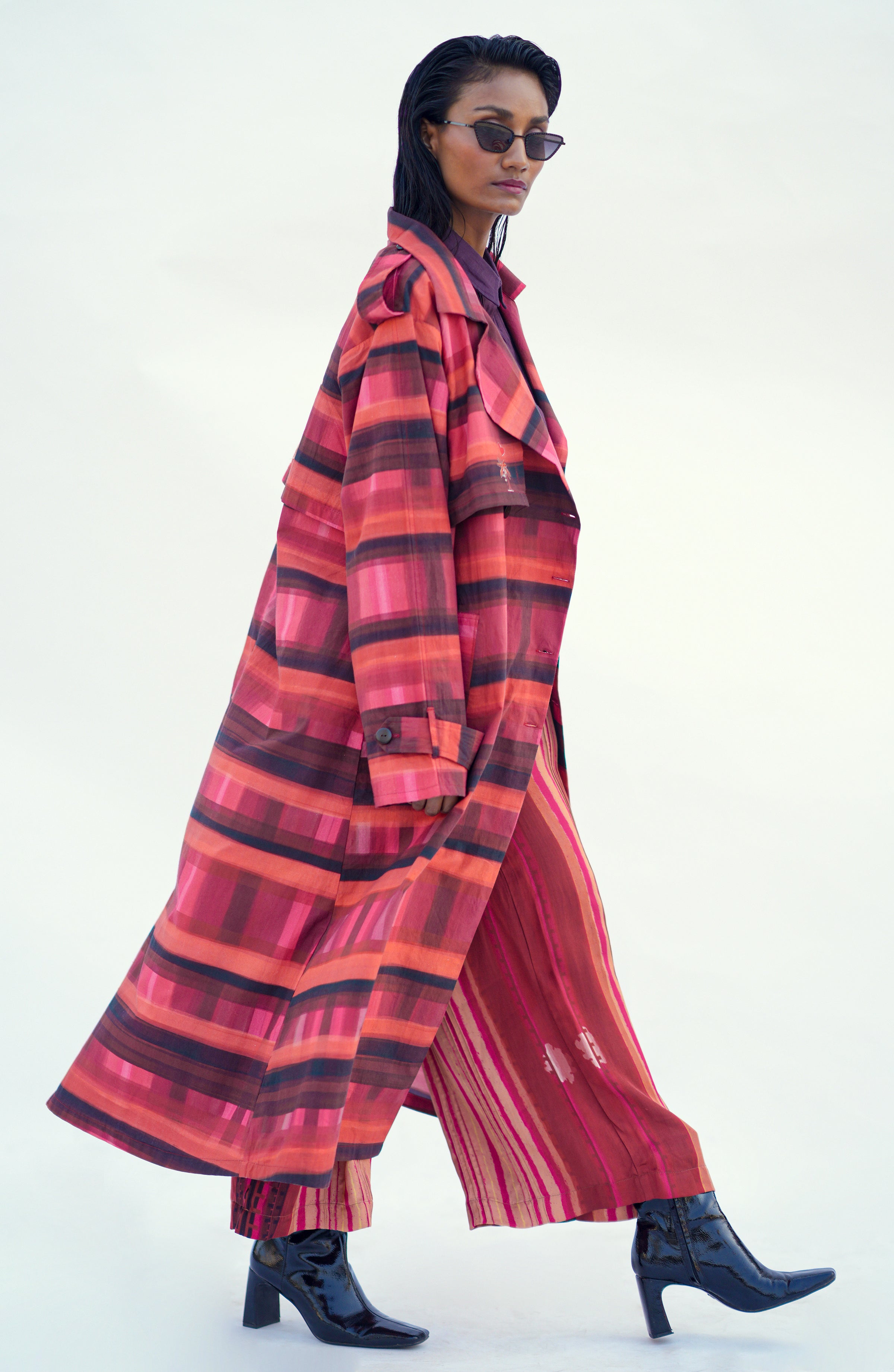 SCARLET NOMADIC TRENCH COAT