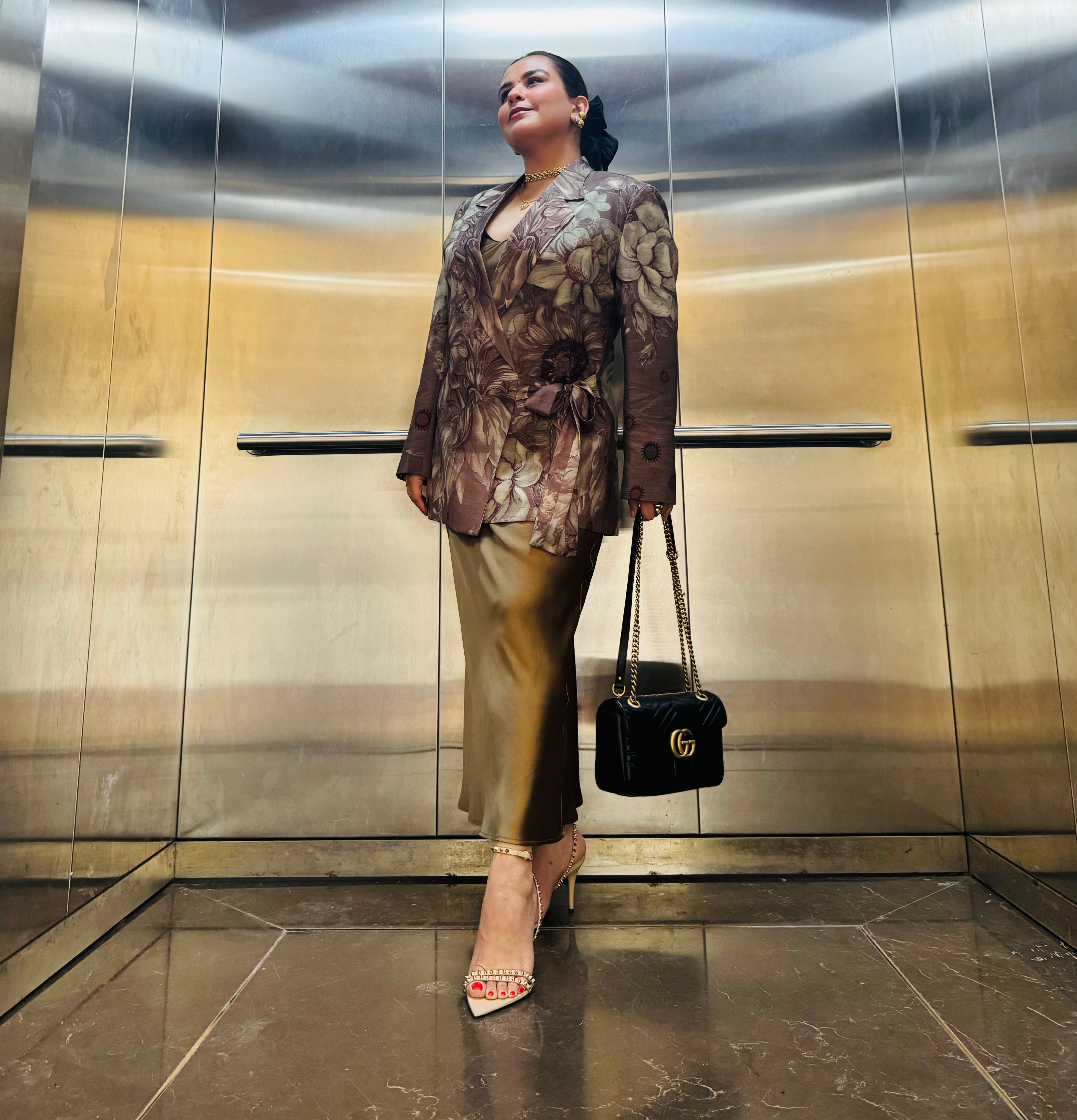 Mocha mousse jacket set
