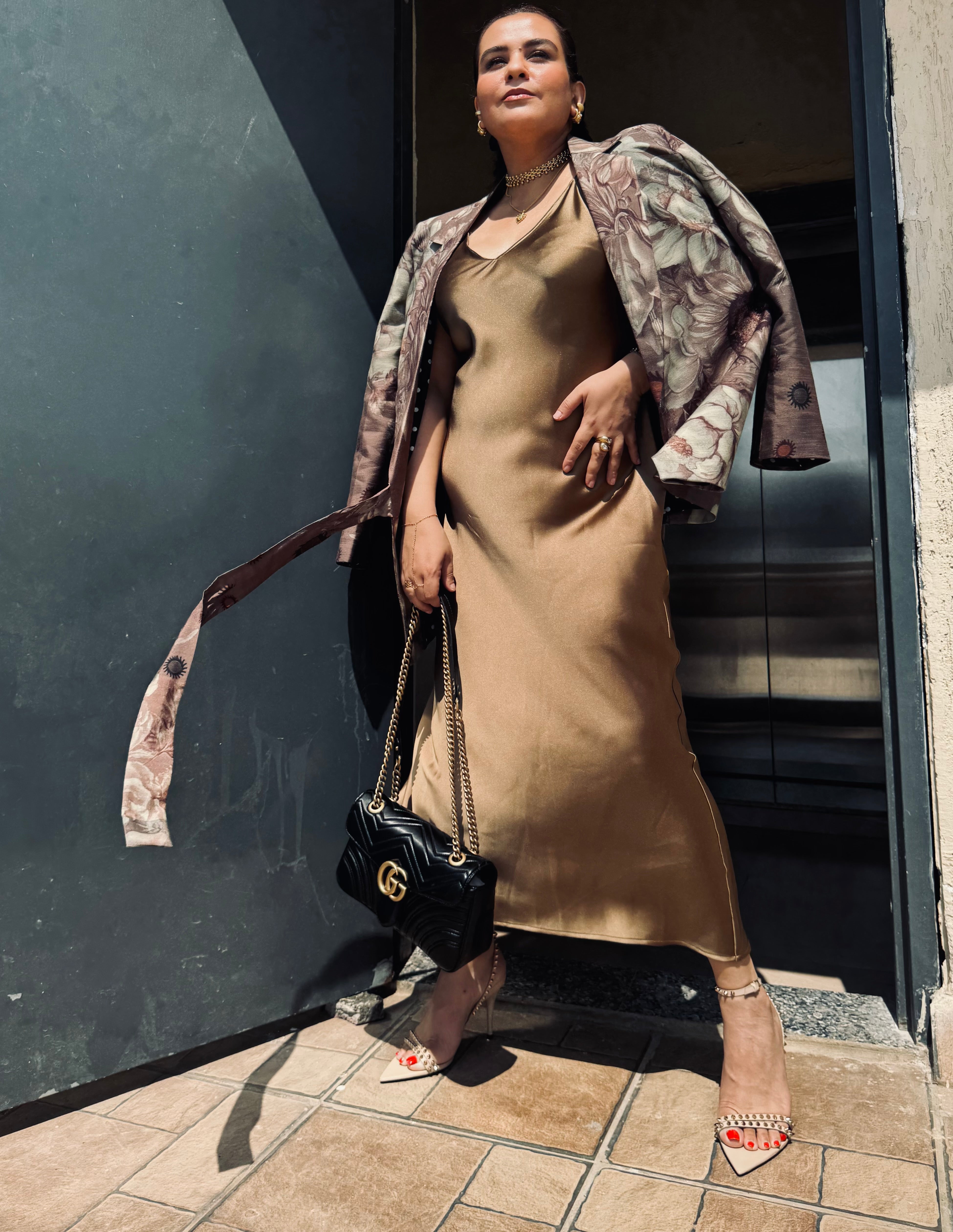 Mocha mousse jacket set