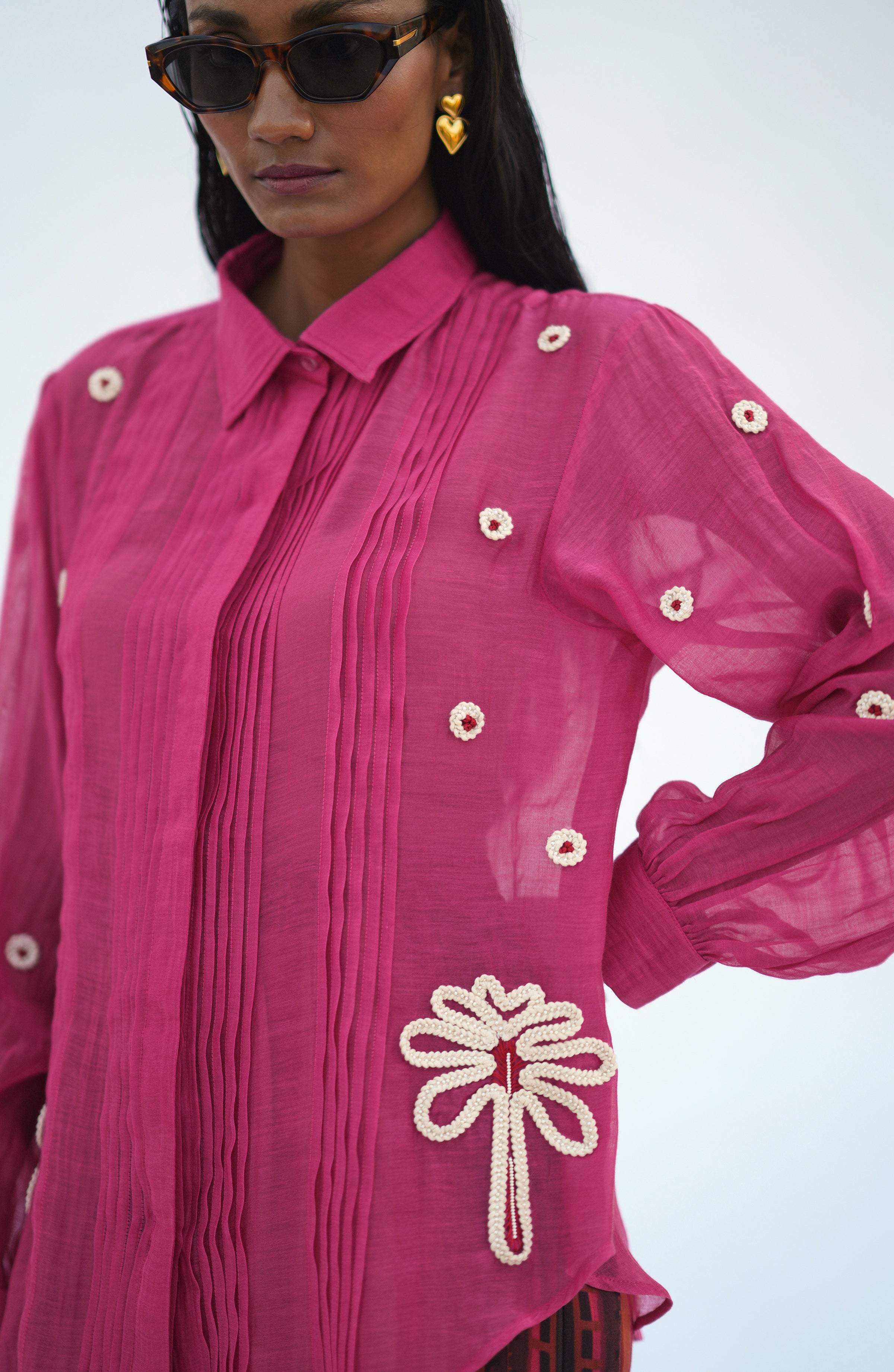PINK PALM TOP