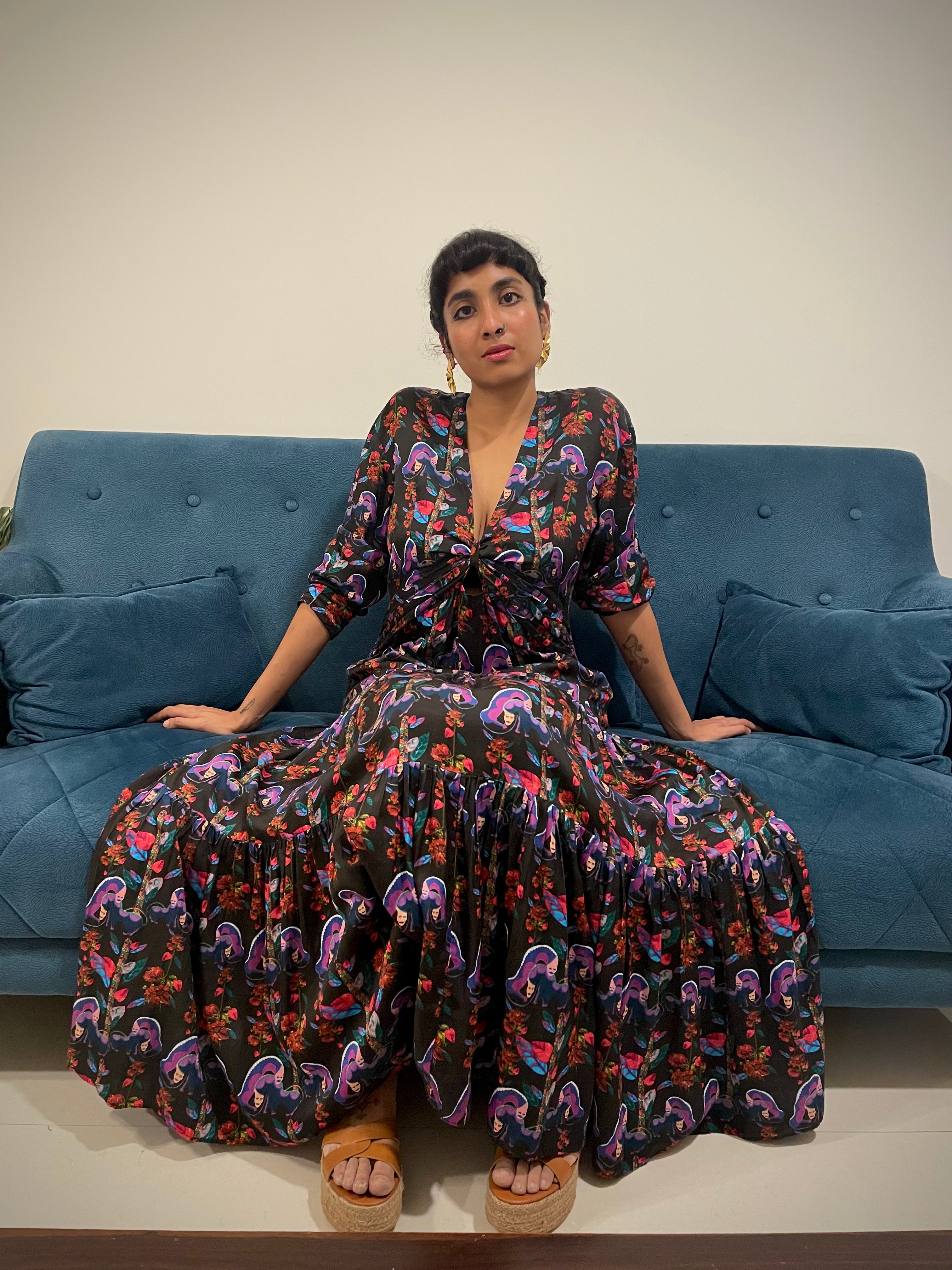 PASSIFLORA KEYHOLE KNOT DRESS