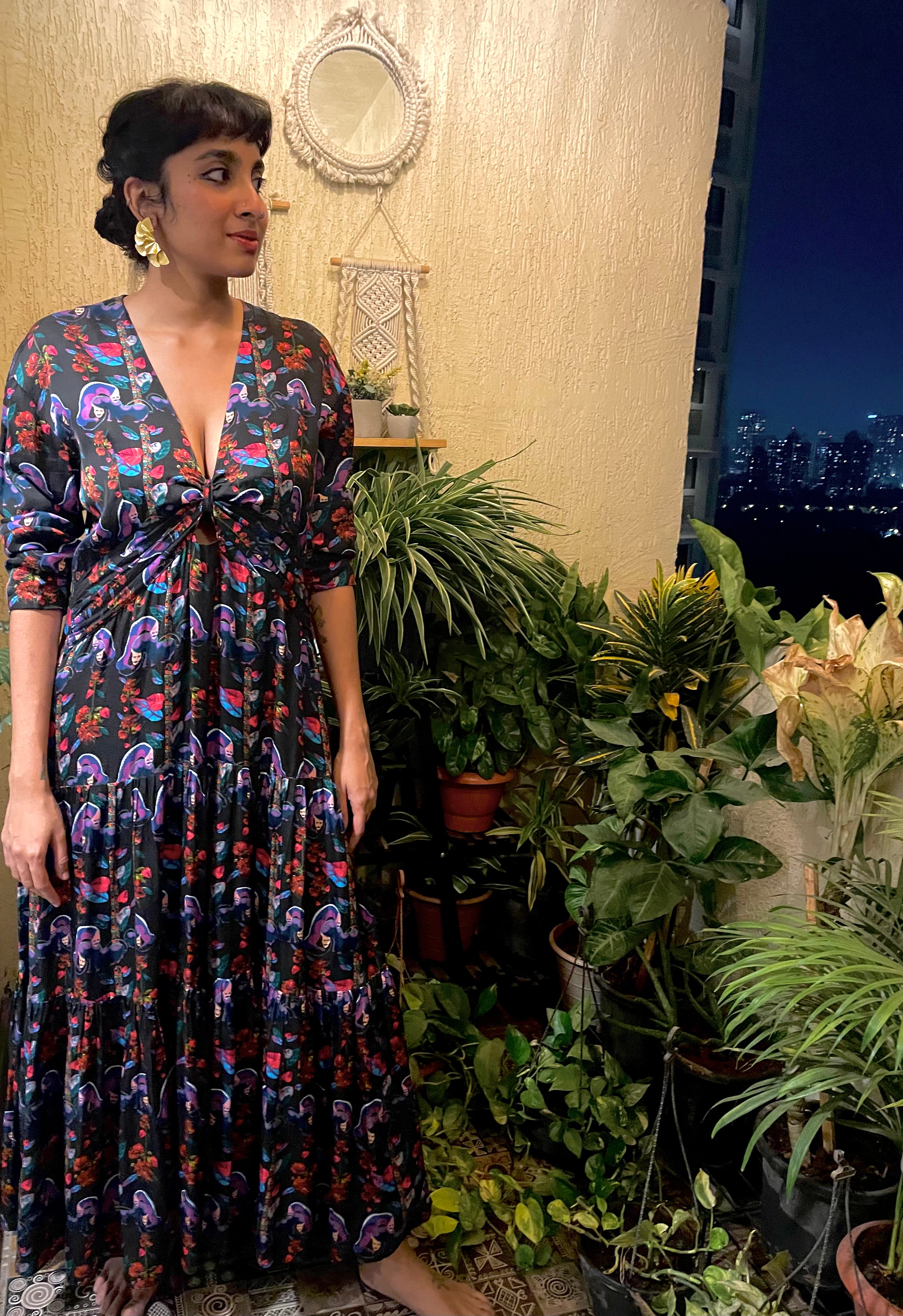 PASSIFLORA KEYHOLE KNOT DRESS