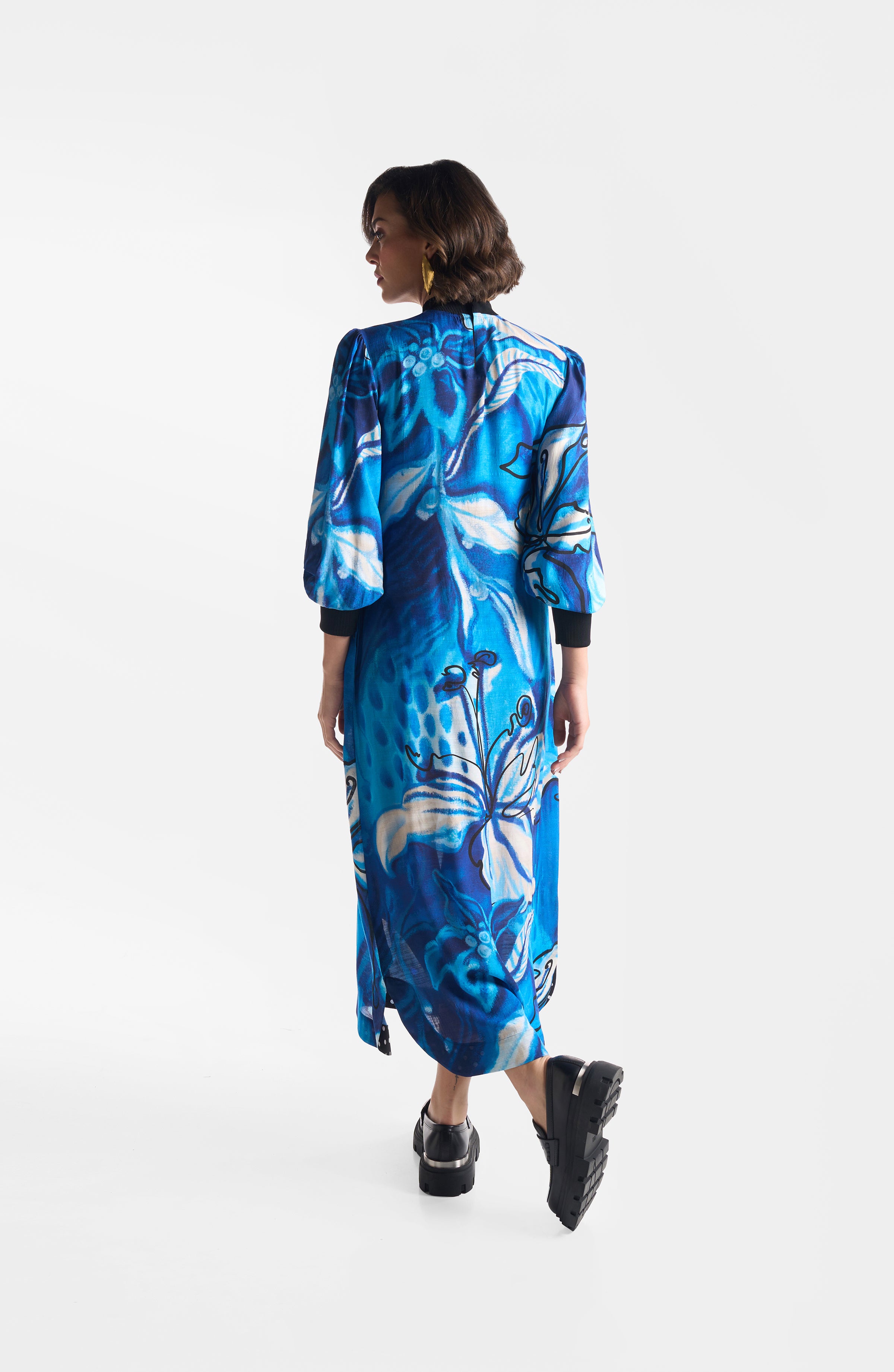 LAPIS LAZULI RIB DRESS
