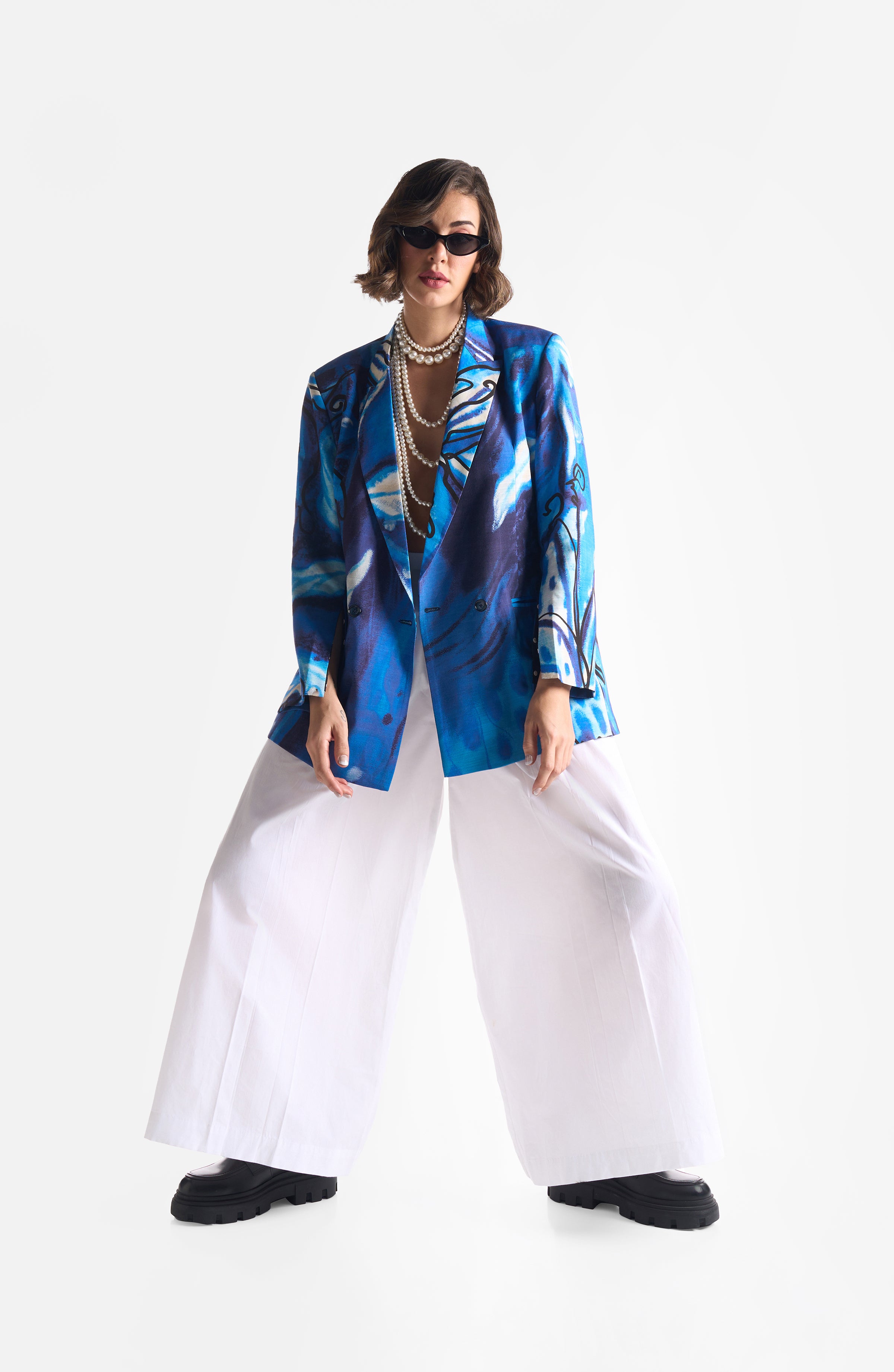 LAPIS LAZULI FLOWER BLAZER