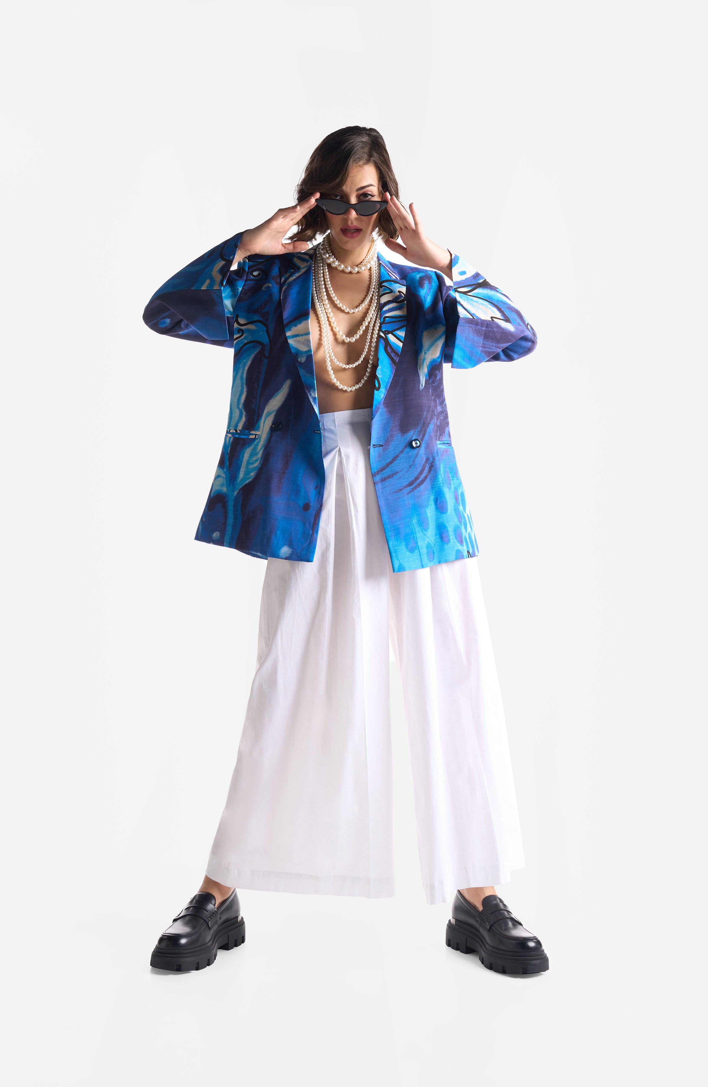 LAPIS LAZULI FLOWER BLAZER