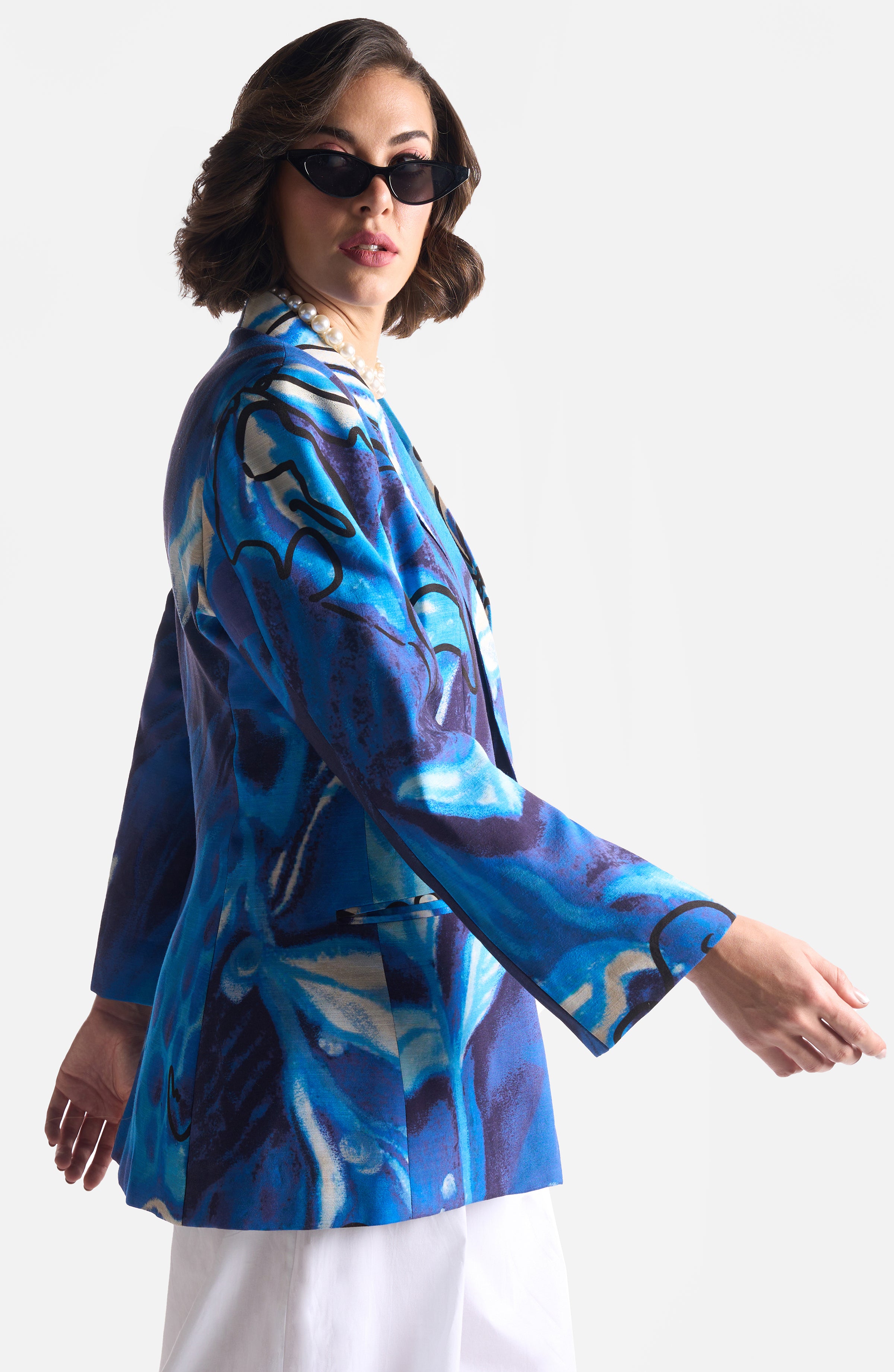 LAPIS LAZULI FLOWER BLAZER