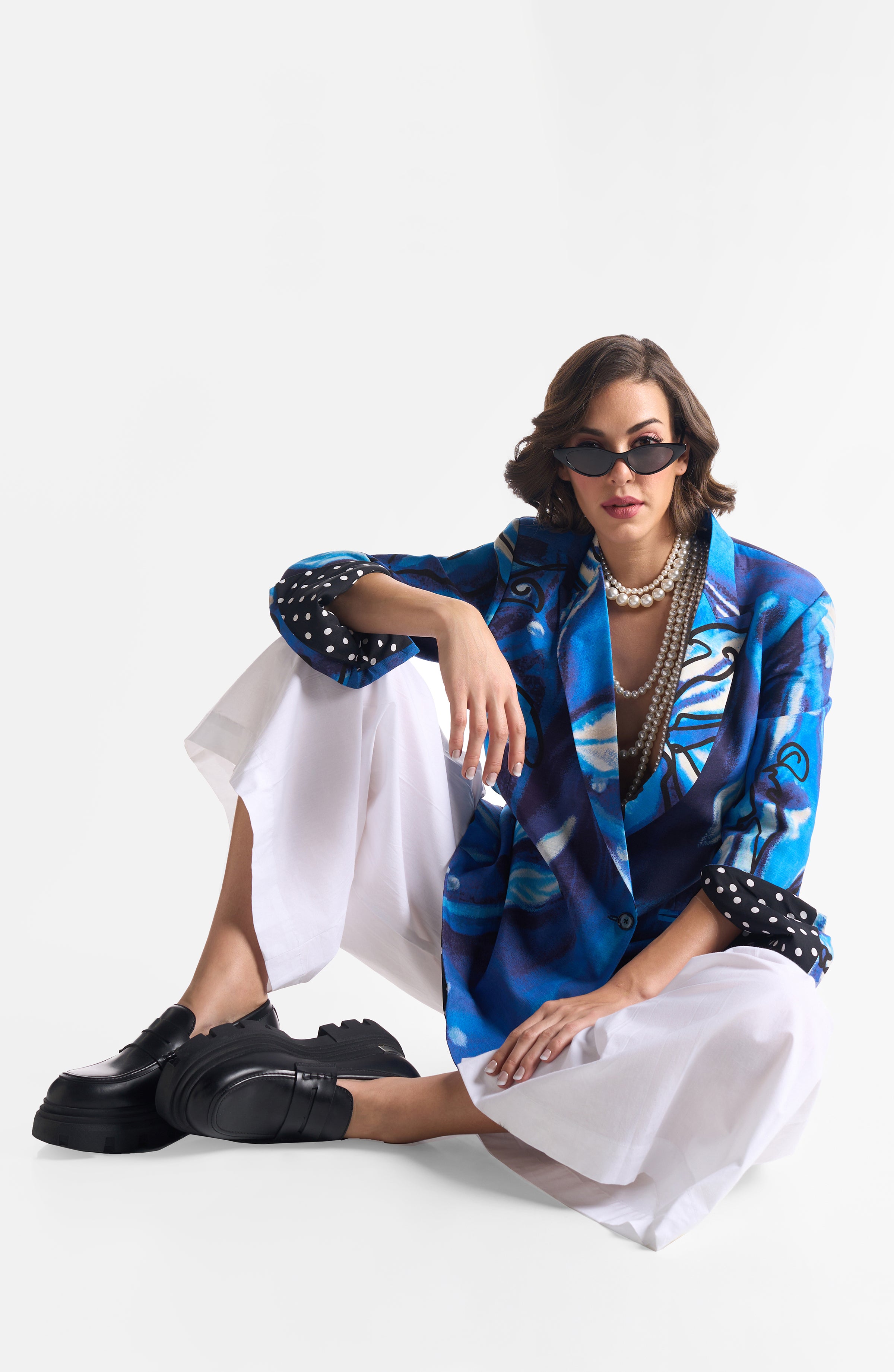 LAPIS LAZULI FLOWER BLAZER