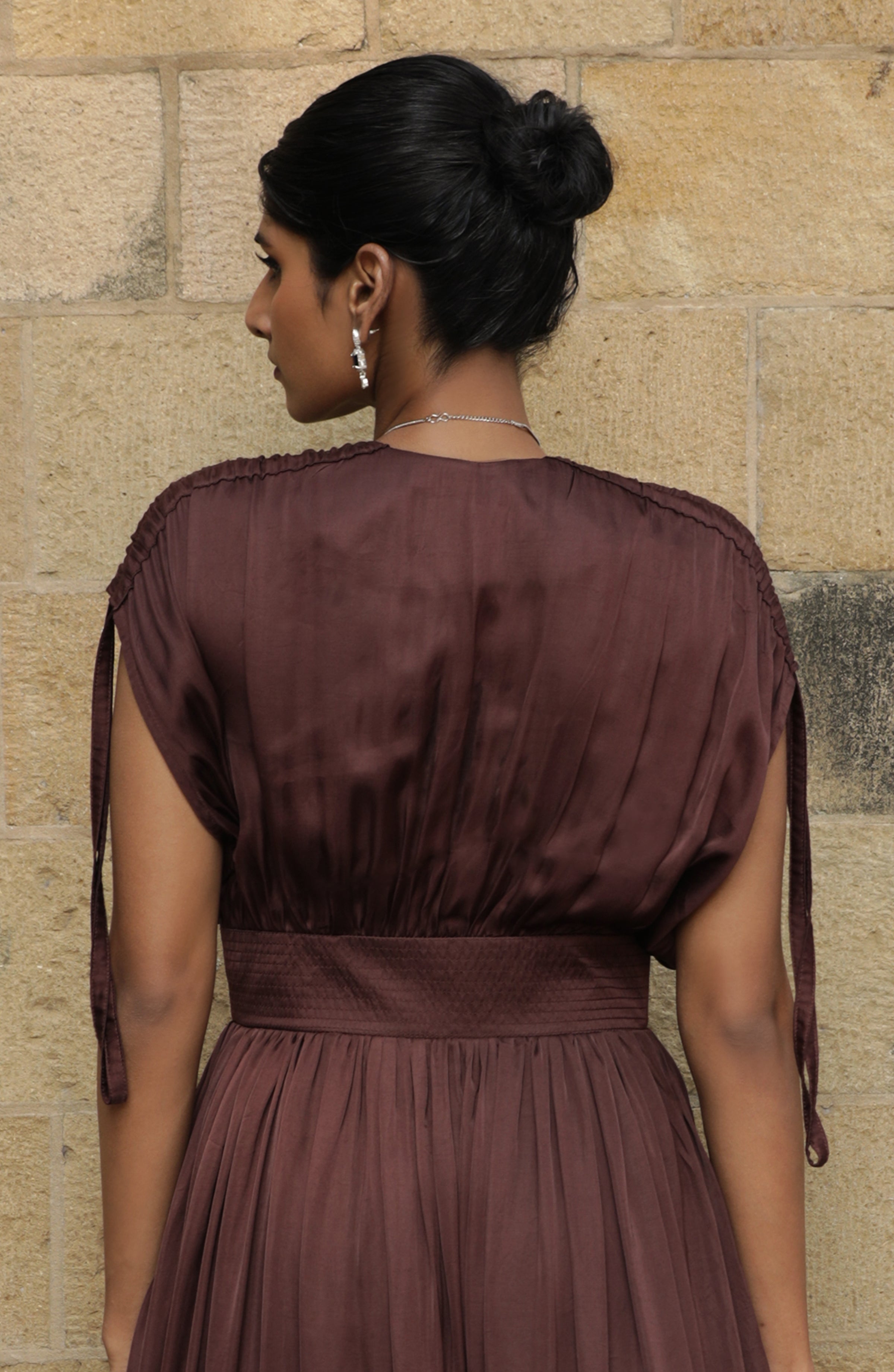 WALNUT OVERLAY DRESS