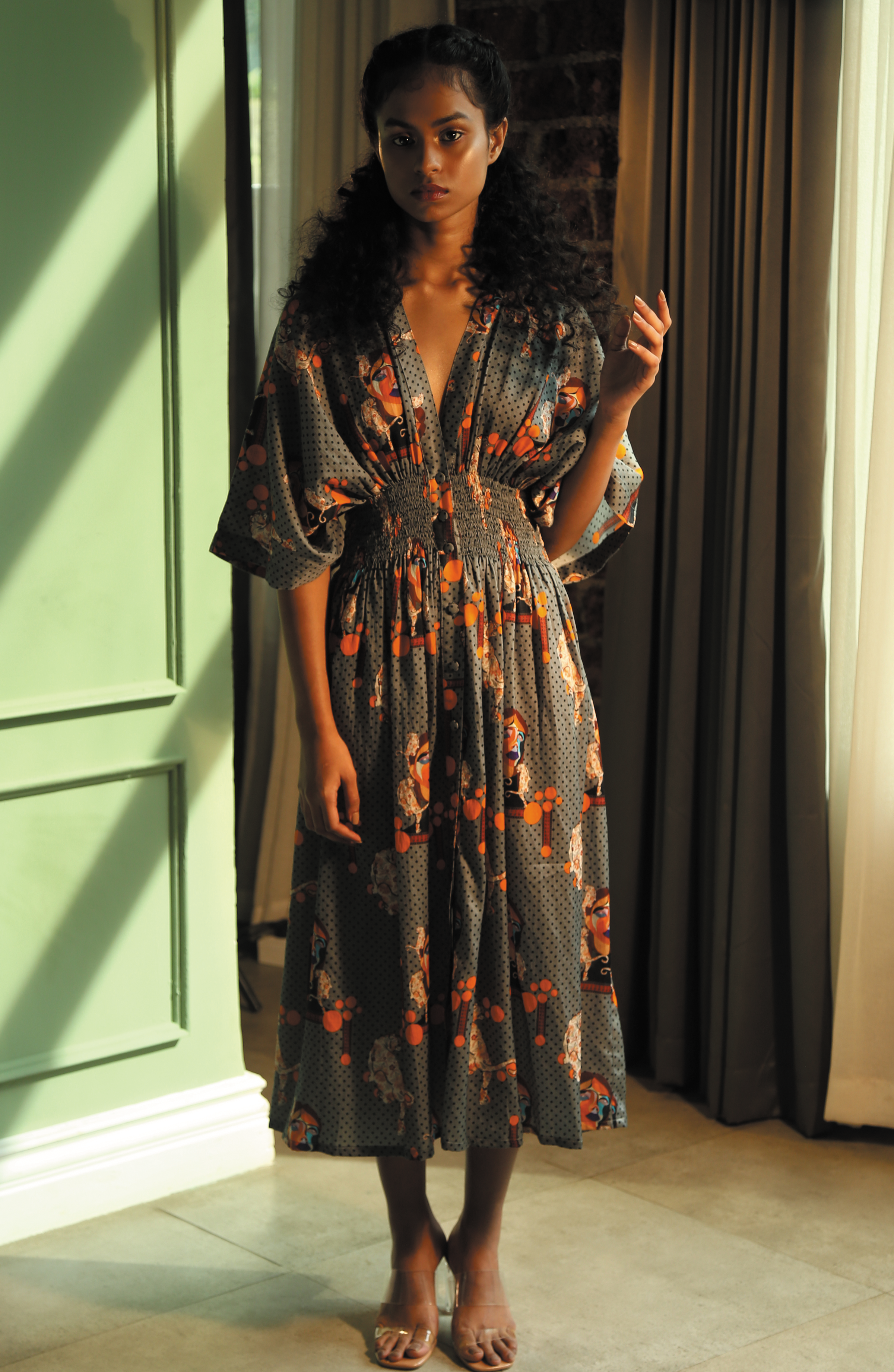 MAJESTIC SMOCKING DRESS